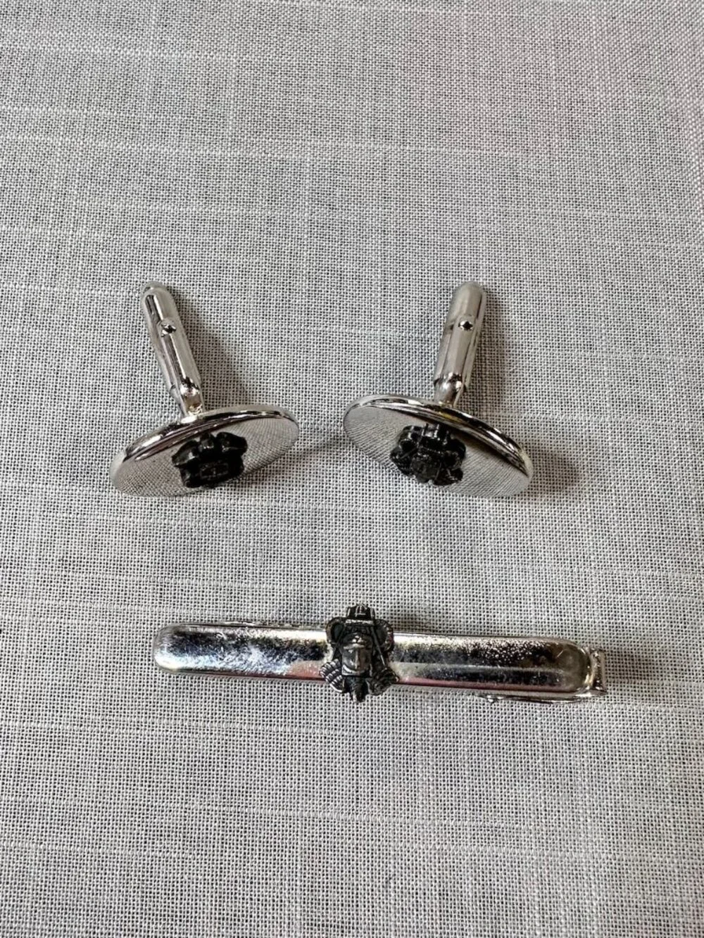 Vintage 1942 Anson City of Richmond Shield Tie Clip and Cufflinks